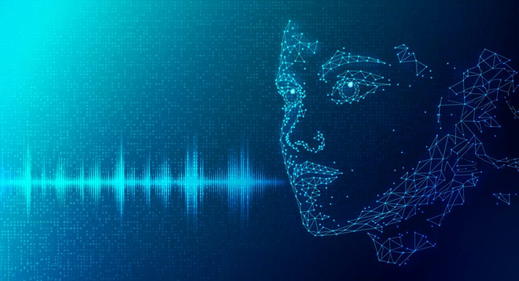 Karrierechancen für Sprachwissenschaftler in der IT - Grafik mit digital prechender Person