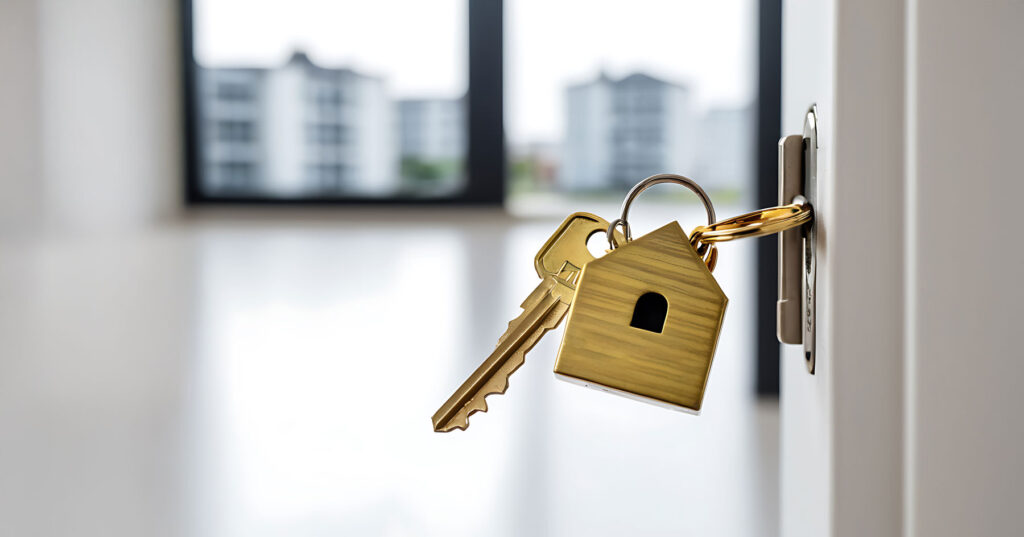 Projektmanagement Immobilienwirtschaft - Schlüssel steckt in offener Zimmertür