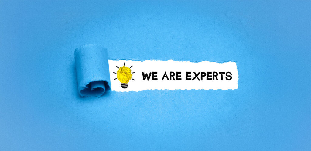 Alles außer Berater. neue Jobs für Wiwis- Symbolbild "We are Experts" Schriftzug