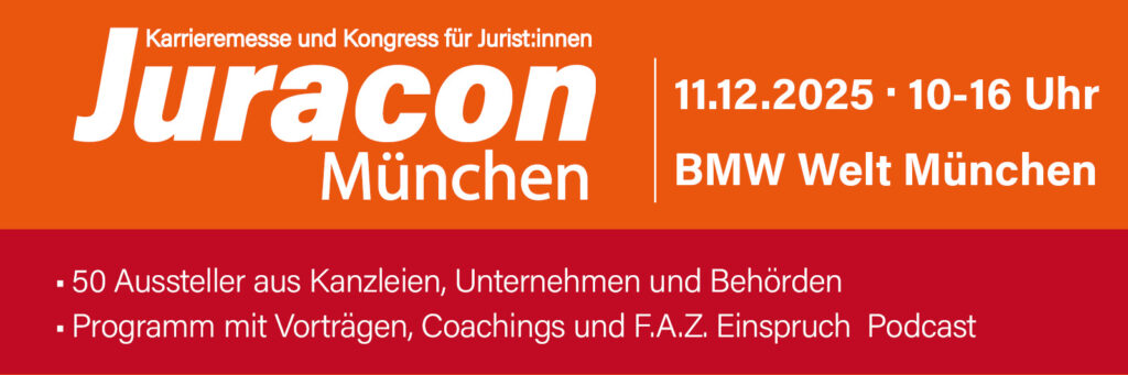 Juracon München Karrieremesse und Kongress für Juristinnen und Juristen 11. Dezember 2025